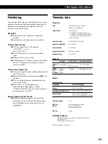 Preview for 103 page of Sony CDP-CX235 - Mega Changer Operating Instructions Manual