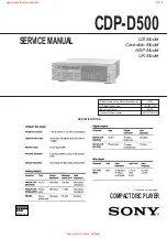 Sony CDP-D500 Service Manual preview