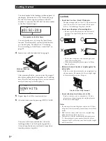 Preview for 8 page of Sony CDP-M400CS Operating Instructions  (CDPM400CS) Operating Instructions Manual