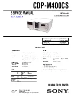 Sony CDP-M400CS Operating Instructions  (CDPM400CS) Service Manual preview