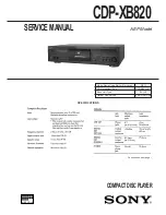 Sony CDP-XB820 Service Manual preview