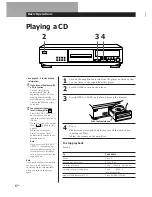 Preview for 6 page of Sony CDP-XE900E Operating Instructions Manual