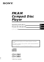 Sony CDX-3900 Operating Instructions Manual preview