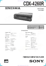 Sony CDX-4260R Service Manual preview