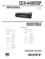 Sony CDX-4480ESP - Am/fm Compact Disc Changer Service Manual preview