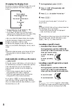 Preview for 8 page of Sony CDX-C6850 Operating Instructions Manual