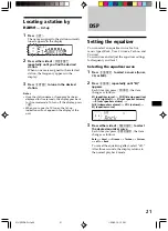 Preview for 21 page of Sony CDX-C8050X - Fm/am Compact Disc Player Operating Instructions Manual