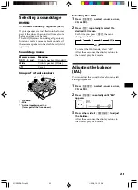 Preview for 23 page of Sony CDX-C8050X - Fm/am Compact Disc Player Operating Instructions Manual