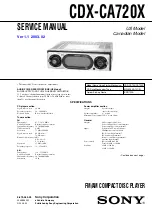 Sony CDX-CA720X - Fm/am Compact Disc Player Service Manual preview