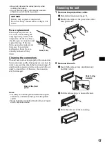 Preview for 17 page of Sony cdx CDX-GT860U Operating Instructions Manual