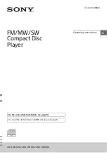 Sony CDX-G1150U Operating Instructions Manual preview