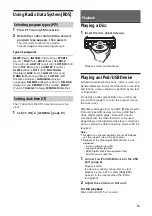 Preview for 7 page of Sony CDX-G3100UP Operating Instructions Manual