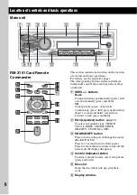 Preview for 6 page of Sony CDX-GT25MPW - Fm/am Compact Disc Player Operating Instructions Manual