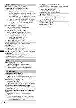 Preview for 16 page of Sony CDX-GT25MPW - Fm/am Compact Disc Player Operating Instructions Manual