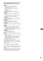 Preview for 33 page of Sony CDX-GT25MPW - Fm/am Compact Disc Player Operating Instructions Manual