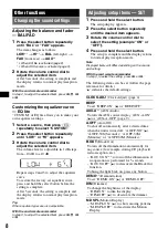 Preview for 8 page of Sony CDX-GT260 Operating Instructions Manual