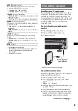 Preview for 9 page of Sony CDX-GT260 Operating Instructions Manual