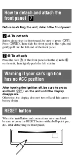 Preview for 9 page of Sony CDX-GT300 Installation Manual