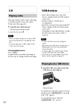 Preview for 10 page of Sony CDX-GT620UI Operating Instructions Manual