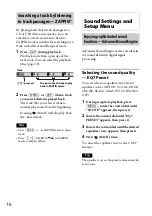 Preview for 16 page of Sony CDX-GT620UI Operating Instructions Manual