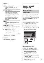 Preview for 21 page of Sony CDX-GT620UI Operating Instructions Manual