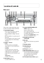 Preview for 5 page of Sony CDX-GT625UI Operating Instructions Manual