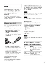 Preview for 11 page of Sony CDX-GT625UI Operating Instructions Manual