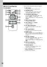 Preview for 10 page of Sony CDX-GT650UI - Fm/am Compact Disc Player Operating Instructions Manual