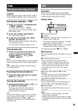 Preview for 11 page of Sony CDX-GT650UI - Fm/am Compact Disc Player Operating Instructions Manual