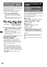 Preview for 20 page of Sony CDX-GT650UI - Fm/am Compact Disc Player Operating Instructions Manual