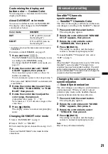 Preview for 21 page of Sony CDX-GT650UI - Fm/am Compact Disc Player Operating Instructions Manual