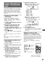 Preview for 23 page of Sony CDX-GT650UI - Fm/am Compact Disc Player Operating Instructions Manual