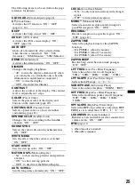 Preview for 25 page of Sony CDX-GT650UI - Fm/am Compact Disc Player Operating Instructions Manual