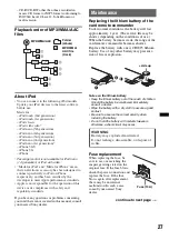 Preview for 27 page of Sony CDX-GT650UI - Fm/am Compact Disc Player Operating Instructions Manual