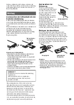 Preview for 63 page of Sony CDX-GT650UI - Fm/am Compact Disc Player Operating Instructions Manual