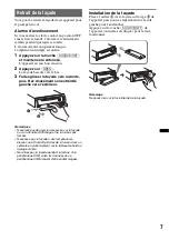 Preview for 75 page of Sony CDX-GT650UI - Fm/am Compact Disc Player Operating Instructions Manual