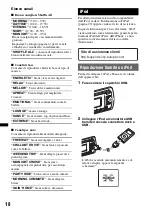 Preview for 120 page of Sony CDX-GT650UI - Fm/am Compact Disc Player Operating Instructions Manual