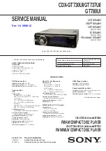 Sony CDX-GT730UI - Fm/am Compact Disc Player Service Manual preview