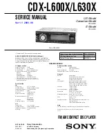 Sony CDX-L600X - Fm/am Compact Disc Player Service Manual preview