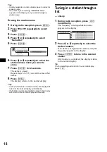 Preview for 18 page of Sony CDX-M3DI  (XT-XM1) Operating Instructions Manual