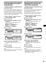 Preview for 21 page of Sony CDX-M3DI  (XT-XM1) Operating Instructions Manual