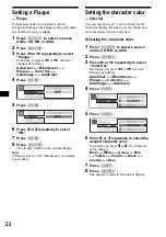 Preview for 22 page of Sony CDX-M3DI  (XT-XM1) Operating Instructions Manual