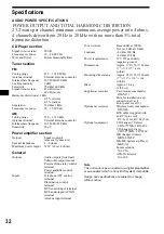 Preview for 32 page of Sony CDX-M3DI  (XT-XM1) Operating Instructions Manual