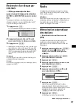 Preview for 51 page of Sony CDX-M3DI  (XT-XM1) Operating Instructions Manual