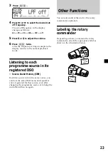 Preview for 23 page of Sony CDX-M600 - Fm/am Compact Disc Player Operating Instructions Manual