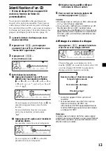 Preview for 51 page of Sony CDX-M600 - Fm/am Compact Disc Player Operating Instructions Manual