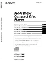 Sony CDX-M600R Operating Instructions Manual preview