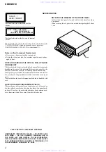 Preview for 2 page of Sony CDX-M610  (XT-XM1) Service Manual