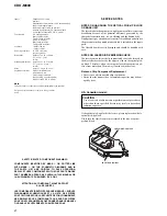 Preview for 2 page of Sony CDX-M800 Service Manual