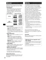 Preview for 2 page of Sony CDX-M8810 - Fm/am Compact Disc Player Operating Instructions Manual